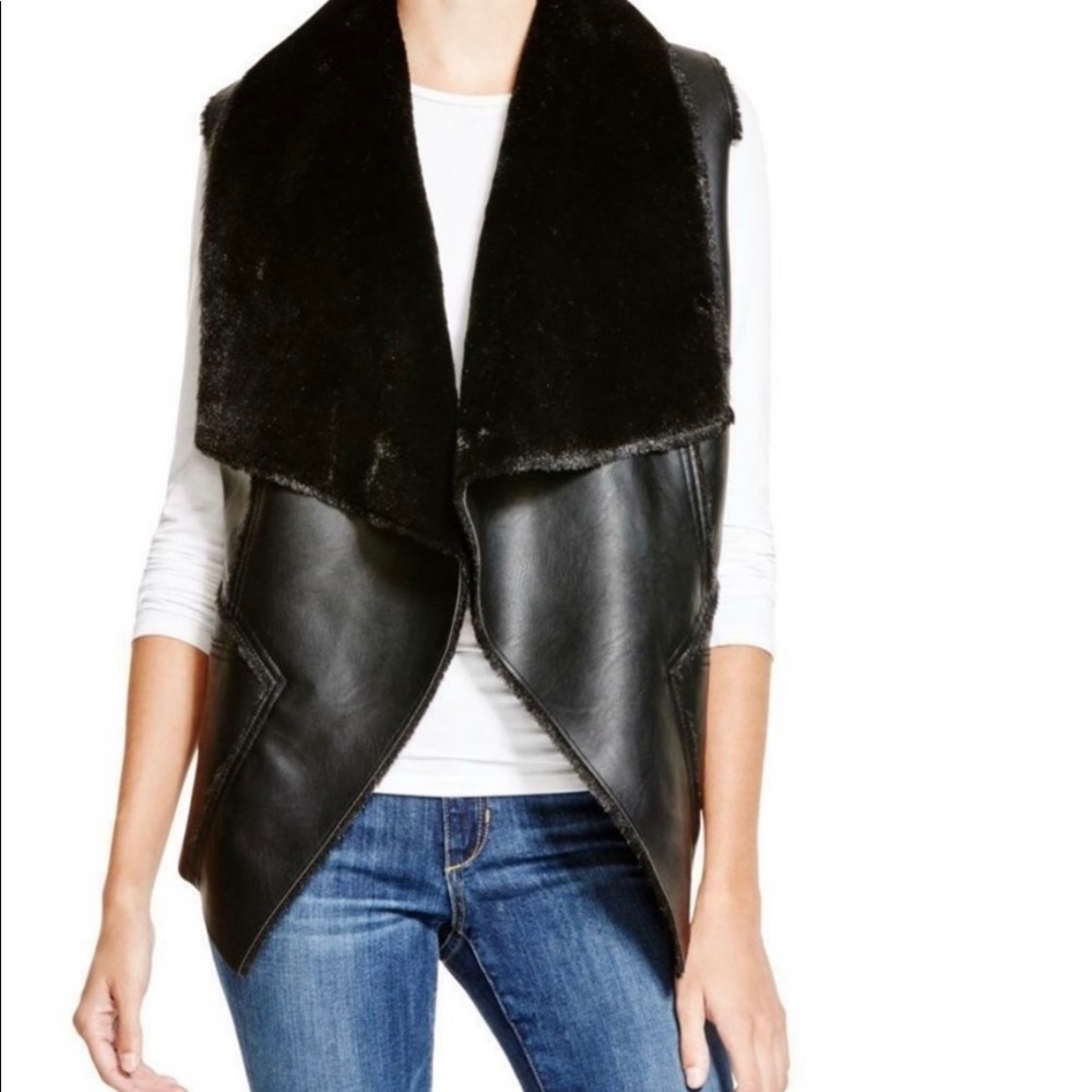 Blank NYC Faux Leather/Fur Vest